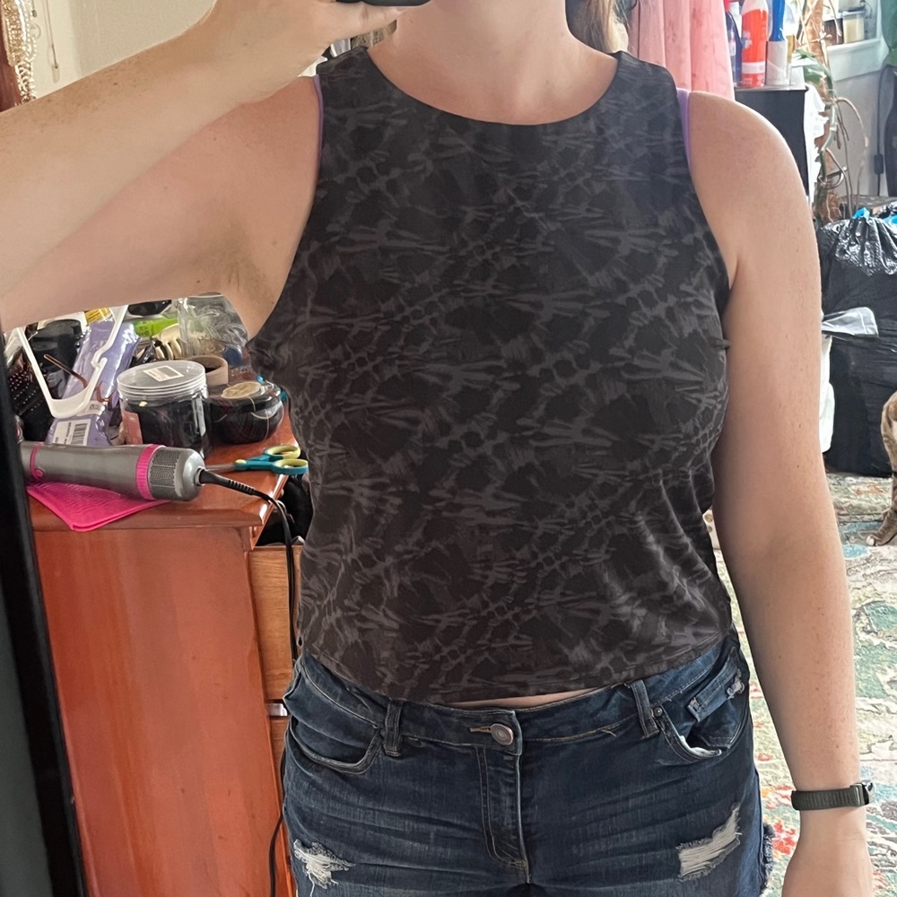 Express XL Body Contour printed high neck tank